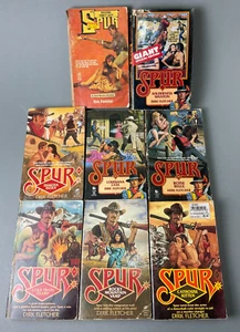 Spur #2 Dirk Fletcher Lot of 8 Vintage Western Paperback Book Arizona fancy lady - Bild 1 von 2