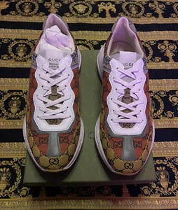NUEVAS 100% AUTÉNTICAS ZAPATILLAS GUCCI RHYTON PARA HOMBRE MULTI GG MONOGRAMA TALLA G 16 - Imagen 1 de 5