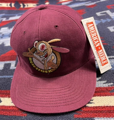 Gorra gorra vintage años 90 Nickelodeon Ren & Stimpy American Needle Blockhead Snapback Foto 1 de 4