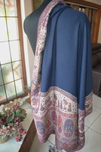 Kani Jamavar Shawl ~ 100% Cashmere Pashmina ~ Striped Jamawar ~16 Design Choice - Picture 1 of 13