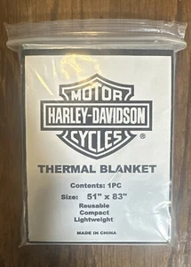 Harley-Davidson Wärmedecke wiederverwendbar kompakt leicht 51"x 83" Neu - Bild 1 von 1