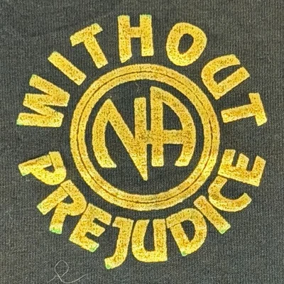 Vintage Narcotics Anonymous Without Prejudice Single Stitch Shirt Size XL - Image 1 of 4