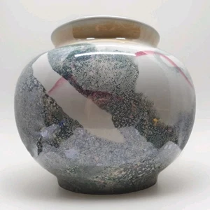 Huge VTG GOEBEL Bulbous Planter Abstract IRIDESCENT Jardiniere Germany - Picture 1 of 12