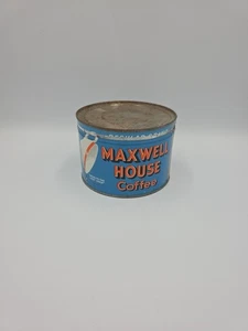 Lata de café vintage Maxwell House Key Wind 1 lb lata publicitaria con tapa - Imagen 1 de 9