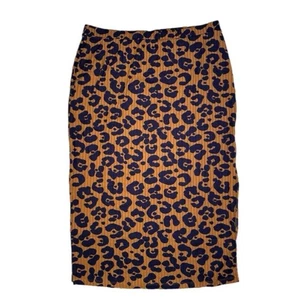 Falda Lularoe Mujer Talla 3XL Violeta Midi Leopardo Guepardo Acanalada Negra Marrón Nueva con Etiquetas - Imagen 1 de 3