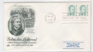 TurtlesTradingPost- Belva Ann Lockwood 1986 #2178- FDC Artcraft  Cachet - Picture 1 of 1