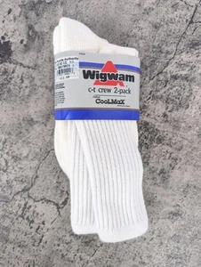 Vintage Wigwam 2 Paar USA mittelschwere CoolMax C-T Crew-Socken für Herren 9-12 neu aus altem Lagerbestand - Bild 1 von 6