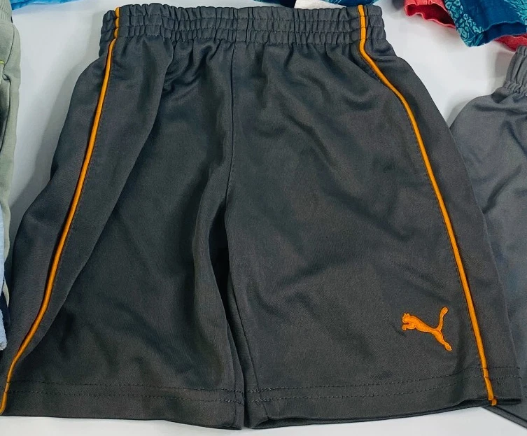 Pantalones cortos Puma gris naranja logotipo 2T Foto 1 de 1