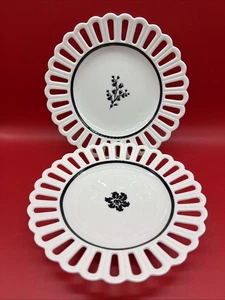 Martha Stewart Kollektion Gitterrand 7-3/4" Dessert Salat Teller Menge 2 - Bild 1 von 6