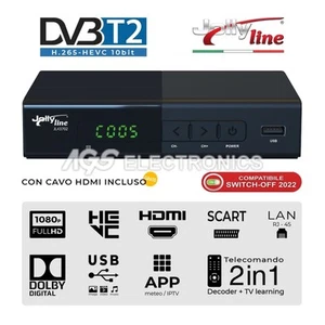 DECODER DIGITALE TERRESTRE DVB-T2 HEVC FULL HD 1080P H.265 T2-200HD - Picture 1 of 1