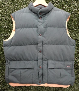 Woolrich Down Puffer Vest Green Outdoor Made in USA Vintage 90s Men's Size L - Picture 1 of 10