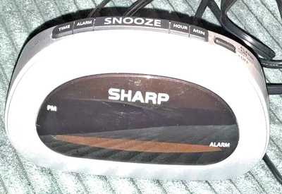 Sharp Digital Travel Alarm Clock 3.5” Compact SPC079 With Backlight Tested - Image 1 of 4