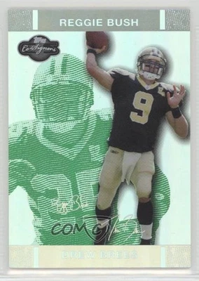 2007 Co-Signers Green Changing Faces Hyper Silver /75 Drew Brees Reggie Bush #11 - Image 1 of 2