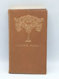 George Newnes Tan Leatherbound - Milton's Poems - 1901 Art Nouveau Illustration - Bild 1 von 7