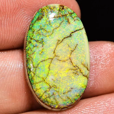 Australian Monarch Opal, Sterling Opal Cabochon Gemstone 7.60 Ct 14x23x3 mm lp75 - Image 1 of 4