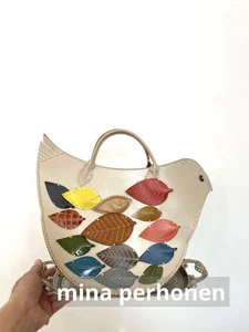 Bolso de mano de cuero Mina Perhonen Tori blanco casi sin usar - Imagen 1 de 8