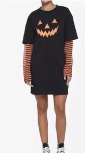 Pumpkin Hot Topic Twofer Black And Orange Dress Juniors XL - Picture 1 of 6