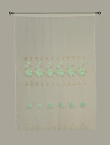 "Como nuevas cortinas de cortina transparentes para decoración de habitaciones verdes 60x90" - Imagen 1 de 3