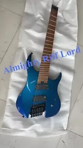 Guitarra Eléctrica Azul Sin Cabeza 7 Cuerdas Cuerpo de Aliso Cuello de Arce Envío Gratis - Imagen 1 de 6