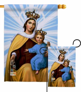 Our Lady of Mount Carmel Garden Flag Faith Religious Yard House Banner - Picture 1 of 17