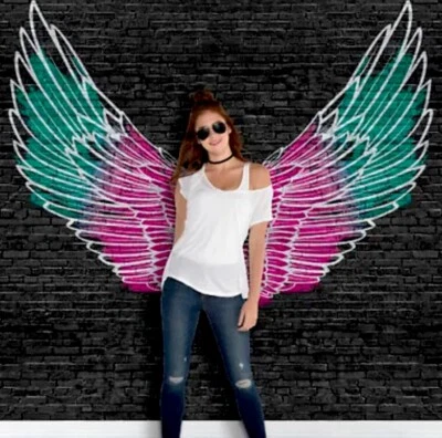 ANGEL WINGS GIANT WALL POSTER DECORATING KIT ~ Birthday Party Supplies Punk Rock - Image 1 of 2