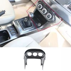 Panel de interruptor de CA de consola de fibra de carbono para Mitsubishi Lancer Evo 2008-2017 - Imagen 1 de 2