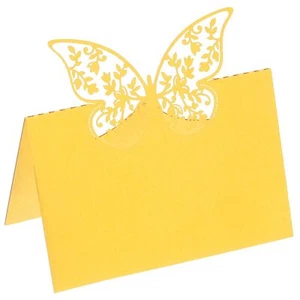 PATIKIL Table Name Place Cards, 25Pcs Favor Decor Hollow Butterfly Cut Design... - Picture 1 of 6