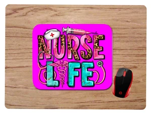 NURSE LIFE DESIGN TAPIS DE BUREAU PERSONNALISÉ TAPIS DE SOURIS BUREAU CADEAU MAISON ÉCOLE - Photo 1/1