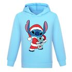 New Children's Lilo and Stitch Christmas Hoodie Pullover Long Sleeve Pullover