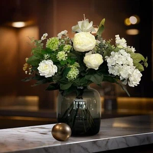 Kunstblumenstrauß - Bouquet M 'White Dream' - 60 cm - Traumhafte Dekoration in W - Bild 1 von 7