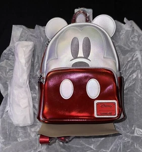 Loungefly Disney100 Platinum Mickey Mouse Cosplay Mini Backpack IN HAND - Picture 1 of 7