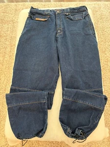 VINTAGE FAT JOE 560 JEANS MENS SIZE 38 DENIM CARPENTER DRAWSTRING BOTTOMS - Picture 1 of 6