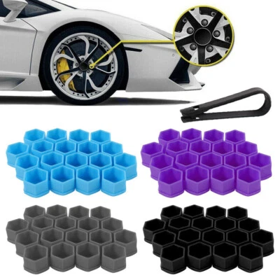 20x For AUDI Q2 Q3 Q5 GLOSS GREY WHEEL BOLT NUT COVERS +REMOVAL - Image 1 of 4