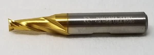 Square End Mill Niagara N20080 S203 TiN Single End 1/4" Mill Diameter 2 Flutes - Picture 1 of 3