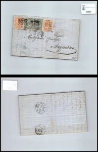 Storia postale Regno VEII da Magadino a Genova sassone 16+17 - Imagen 1 de 1