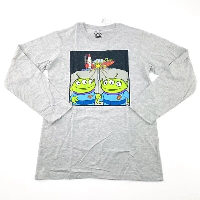 Disney Toy Story Boys Size XL Aliens Little Green Men Long Sleeve Shirt Grey - Image 1 of 4