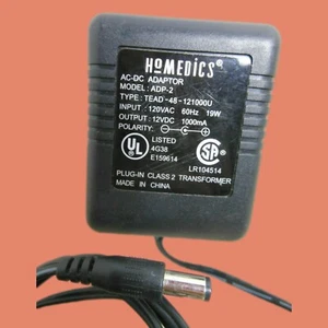 Genuine Ho-Medics 12V, 1 Amp, ADP-2, AC-DC Power Adapter, Plug is 5.5 mm X 2.1mm - Picture 1 of 8