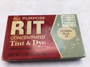RIT Tint & Dye Abendblau 27 Stoffe Konzentriert Basteln Farbe Vintage Teilweise - Bild 1 von 8