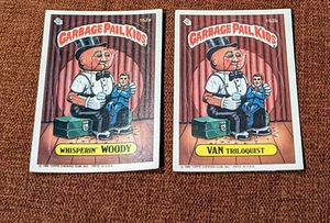 1986 Topps Garbage Pail Kids #152a WHISPERIN' WOODY and #152b VAN TRILOQUIST - Picture 1 of 3
