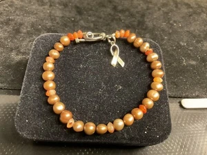 Vintage Nature ￼Pearl 925 Sterling Silver Bracelet - Picture 1 of 15