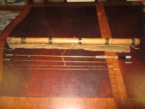 vintage Hardy bros von Lengreke Antoine bamboo fly rod with original case - Picture 1 of 8