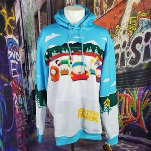 Members Only X South Park Sublimated All Over Hoodie Size XLarge New (A44) - Picture 1 of 13