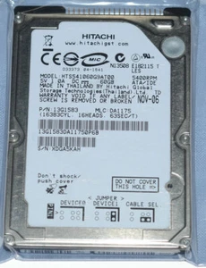 Hitachi HTS541060G9AT00 Laptop 60GB 5400RPM ATA100 8MB 2.5" IDE HDD - Afbeelding 1 van 7