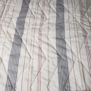 2 Vintage Bill Blass Springs Standard Pillow Sham Quilted Stripes Tan Brown Red - Picture 1 of 12
