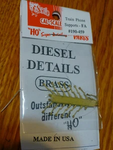 Cal-Scale #459 PRR Induction Phone Antenna Supports for Diesel (Brass Castings, - Bild 1 von 1