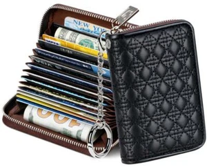 FurArt Credit Card Wallet, Zipper Card Cases Holder for Men Women, RFID Blocking - Picture 1 of 4
