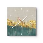Horloge murale en verre 30x30cm Silencieuse Art D�co Morceau Pastel Wall Clock
