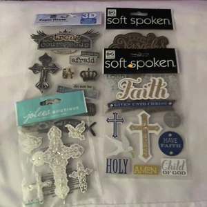 MAMBI Soft Spoken Embellishments ( Jolee’s ) (4 Packages) Resurrection- Faith - Picture 1 of 6