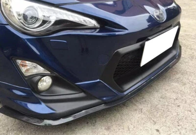 Alerón labial de parachoques delantero de fibra de carbono faldones laterales divisores 8,2 pies 250 cm Scion Foto 1 de 2