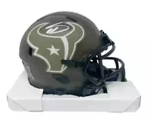 Casco AUTO Houston Texans Stefon Diggs autografo saluto al servizio mini velocità - Foto 1 di 1